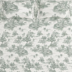 Sansaar by DDdecor Bedsheet with 2 Pillow Covers - English County - Countryside - Mint - Countryside Botanical Print Pattern - 1 Pc
