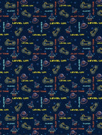 D'Decor Little Bratz Level Up | Gamer Blue Gaming Controller Graphic Print 100% Cotton Kids Bedsheet Set