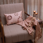 Sadyaska Daisy Cotton Embroidered Buff 12" X 18" 1 Pcs Cushion Cover