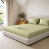 Sansaar by DDdecor Large Bedsheet Set with 2 Pillow Covers - Willowmere - Celadon - Embroidered - 1 Pc