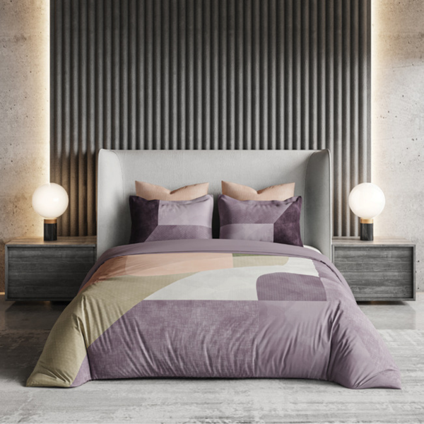 D'Decor Premier Royal Orchid Printed 5-Piece Double Bedsheet Set | RM167 Silvered Ash
