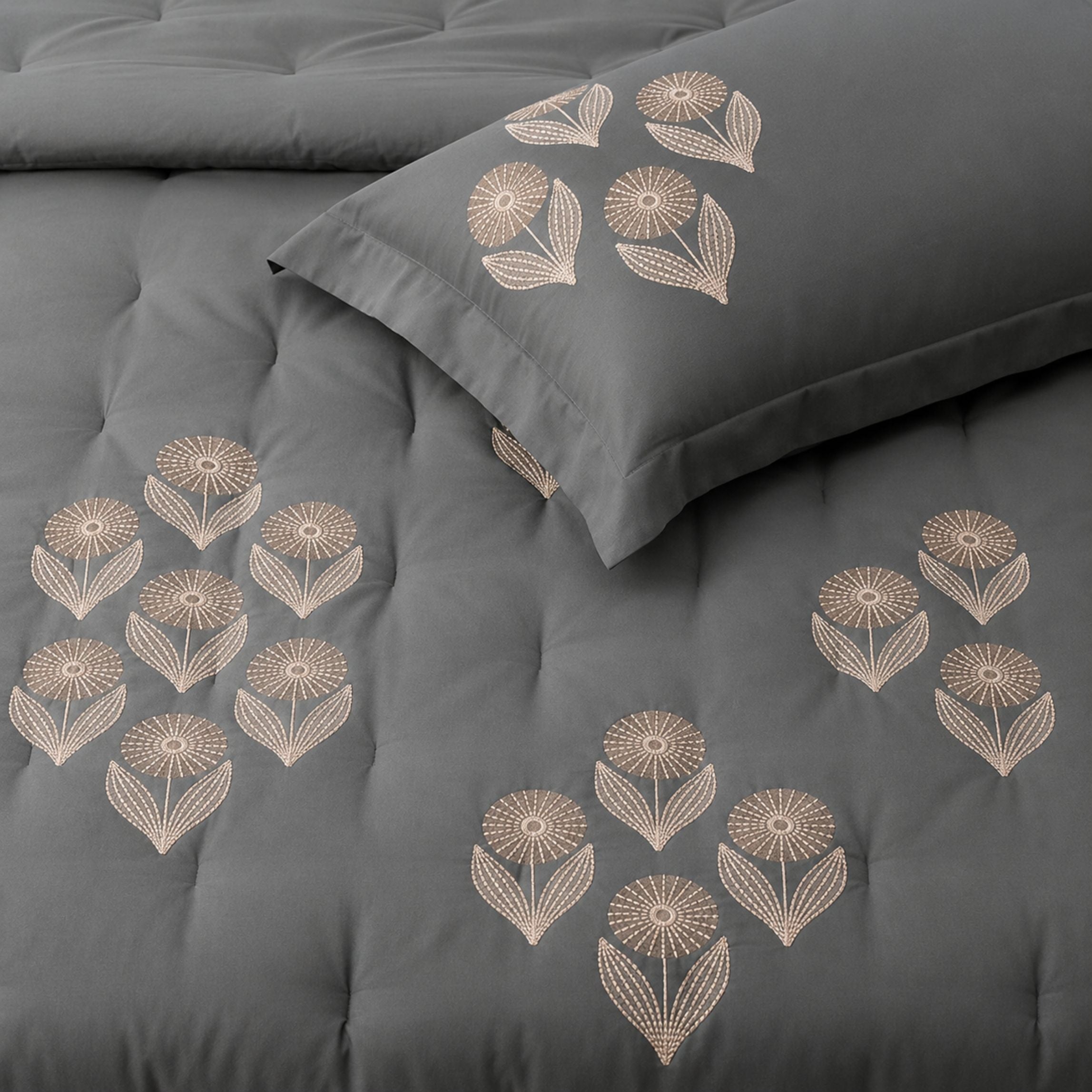 Sansaar by D’Decor Blossomvale Embroidered Bed In A Bag 1 Pc