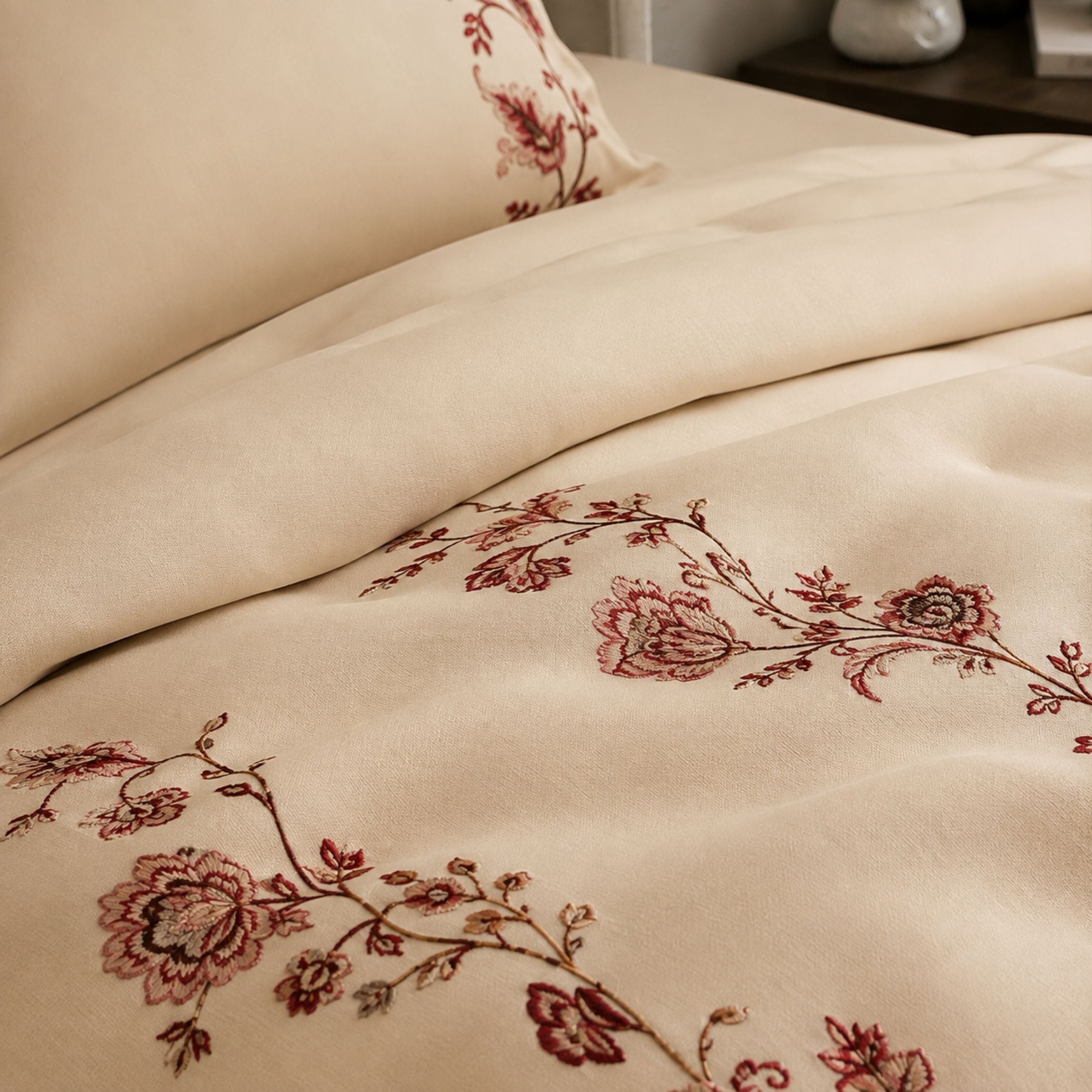 Sansaar by D’Decor Clarette Embroidered Bed In A Bag 1 Pc