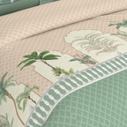 Bombay Dyeing Rani Ka Buag 7822 Heritage Floral 400TC Cotton Satin King Bedsheet Set | 7822 Sisodia Rani Bagh