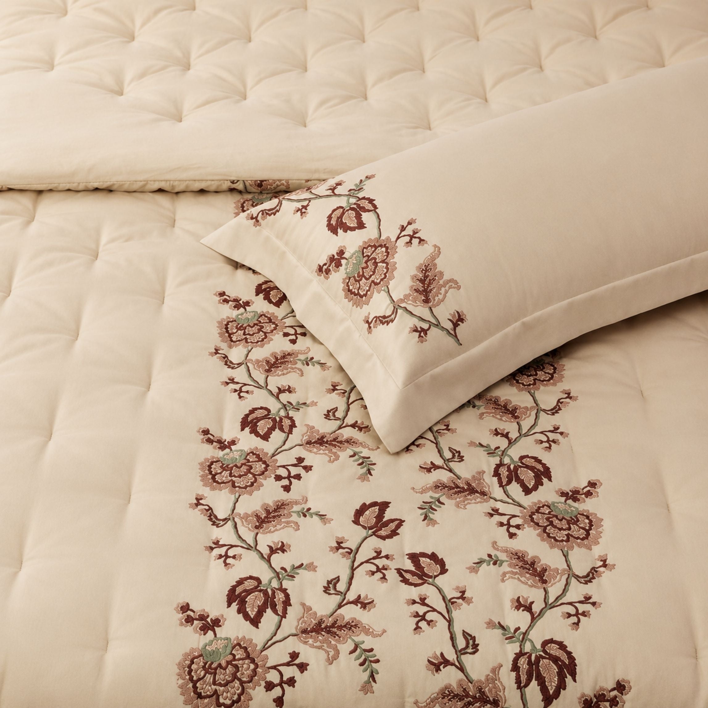 Sansaar by D’Decor Clarette Embroidered Bed In A Bag 1 Pc