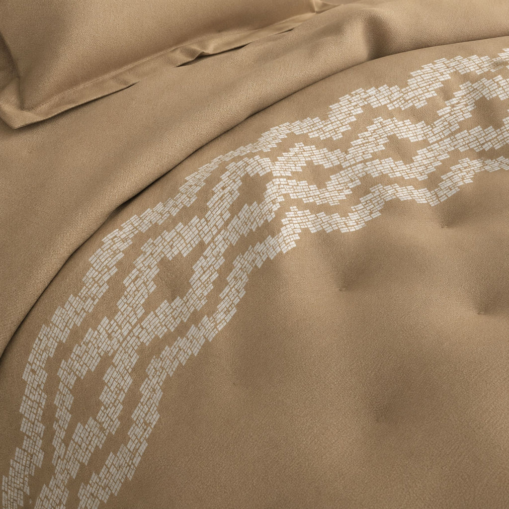 Sansaar by D’Decor Striata Embroidered Bed In A Bag 1 Pc