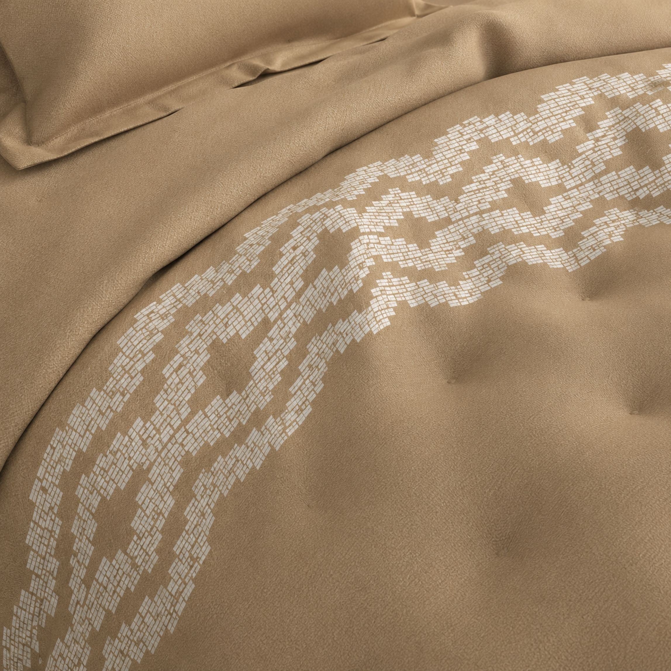 Sansaar by D’Decor Striata Embroidered Bed In A Bag 1 Pc