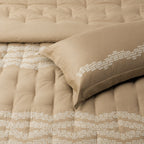 Sansaar by D’Decor Striata Embroidered Bed In A Bag 1 Pc