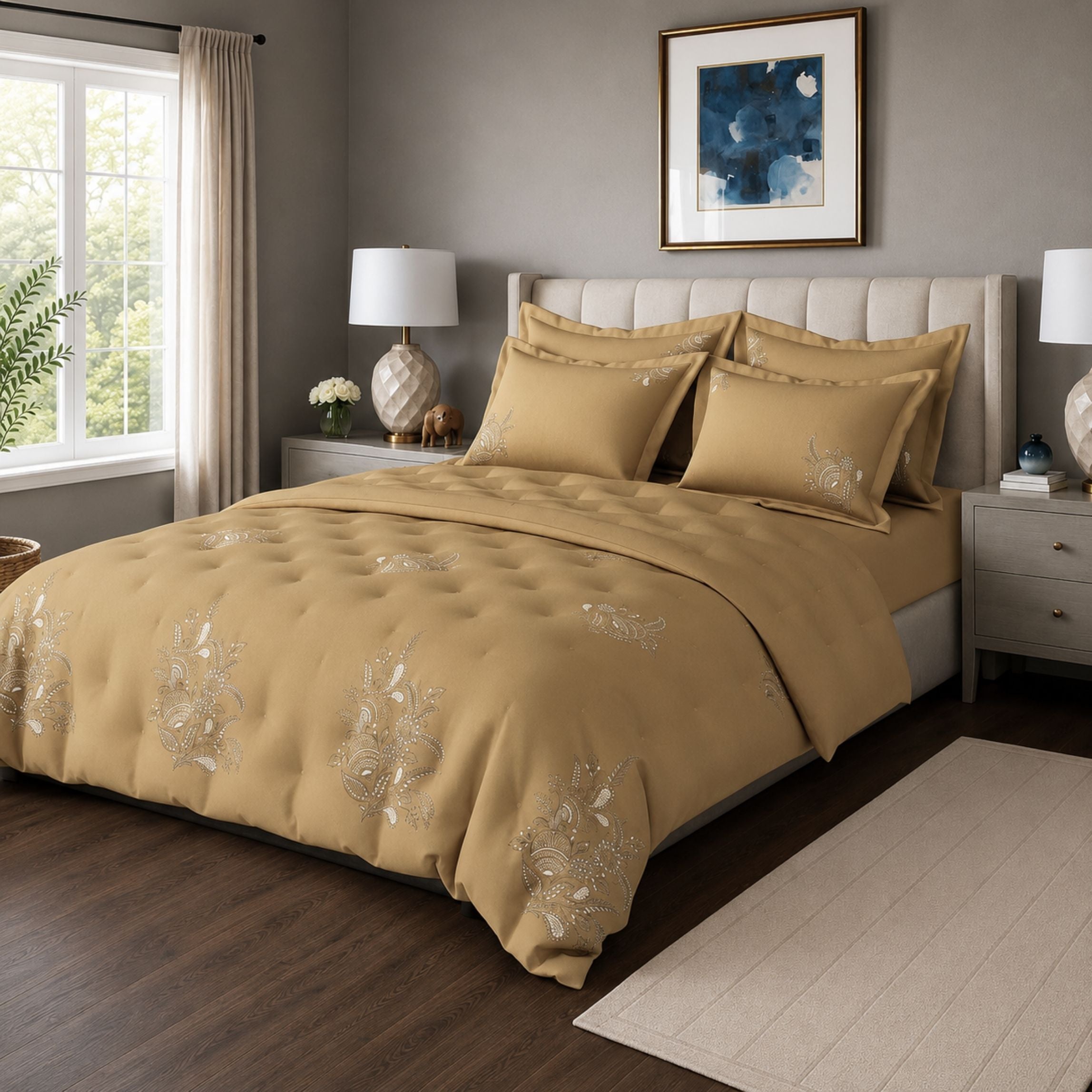 Sansaar by D’Decor Camelot Embroidered Bed In A Bag 1 Pc