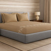 Sansaar by DDdecor Large Bedsheet Set with 2 Pillow Covers - Vinelet - Coffee - Embroidered - 1 Pc