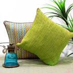 Sadyaska Hand Woven s Green Color (16" X 16")… 1 Pcs Cushion Cover