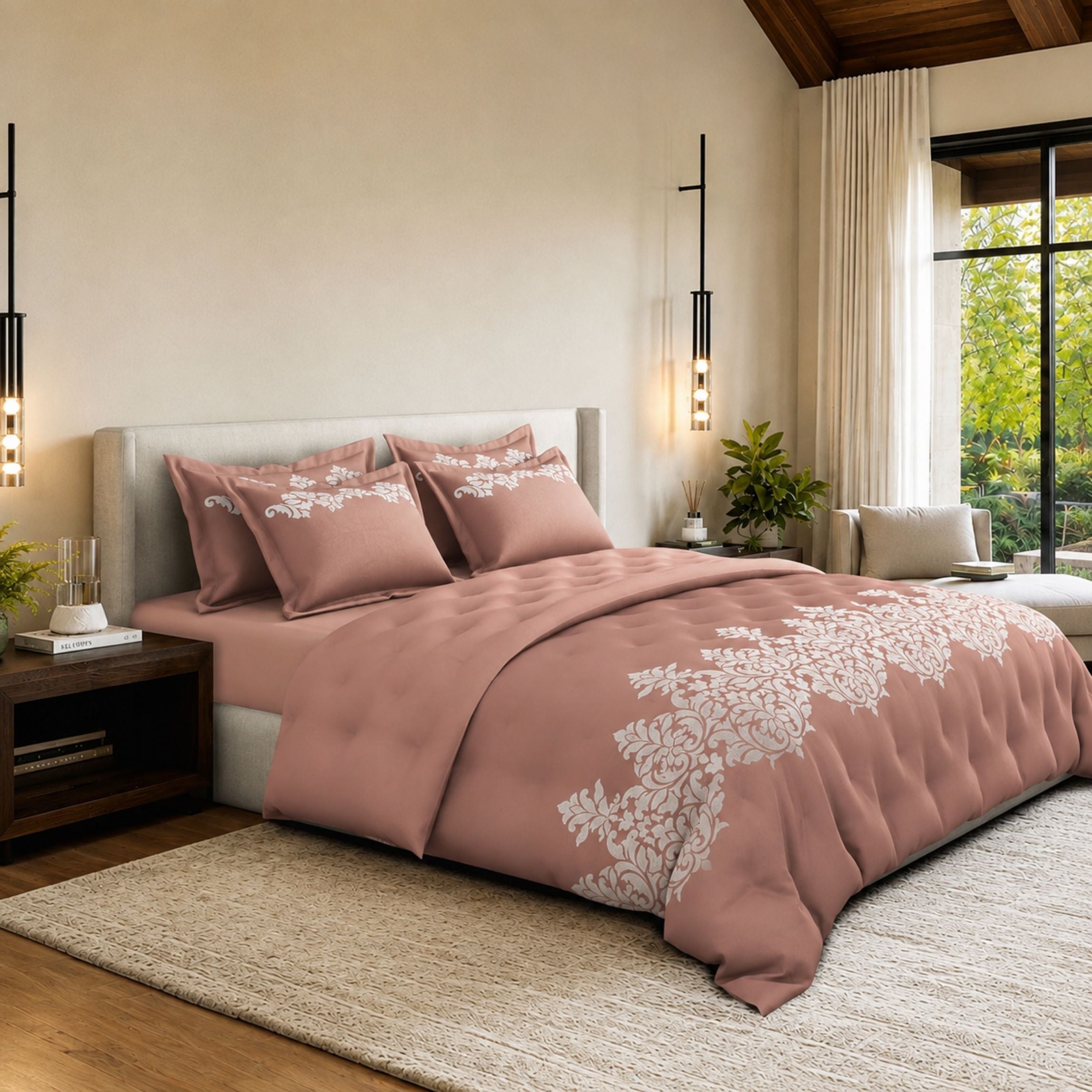 Sansaar by D’Decor Damasco Embroidered Bed In A Bag 1 Pc