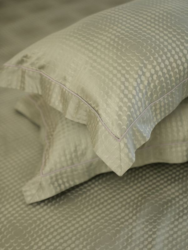Sadyaska Minted Sage Premium Tencel Jacquard Set with Lace 1 Pcs Bedsheet