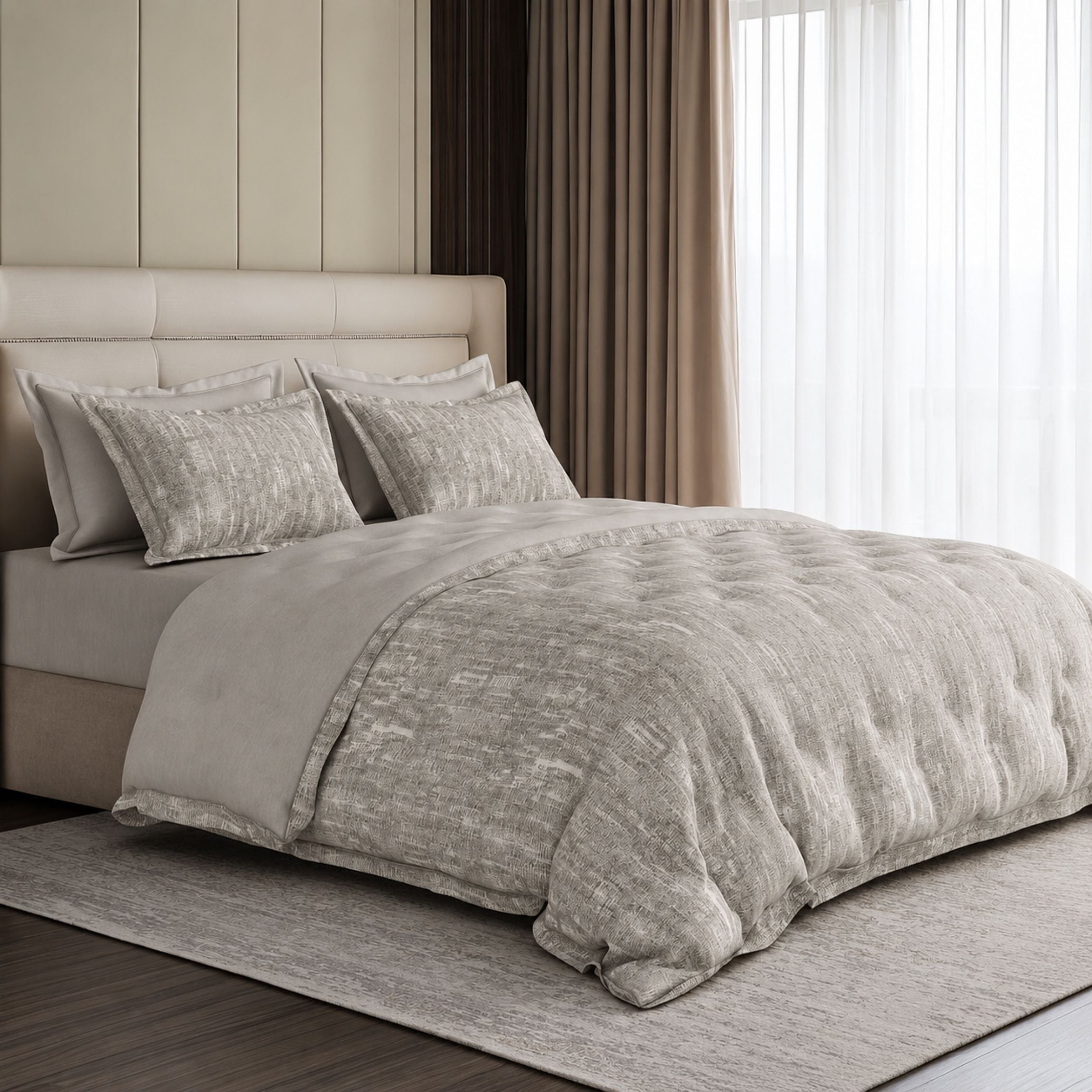 Sansaar by D’Decor Terrain Textured Jacquard Comforter Set 1 Pc