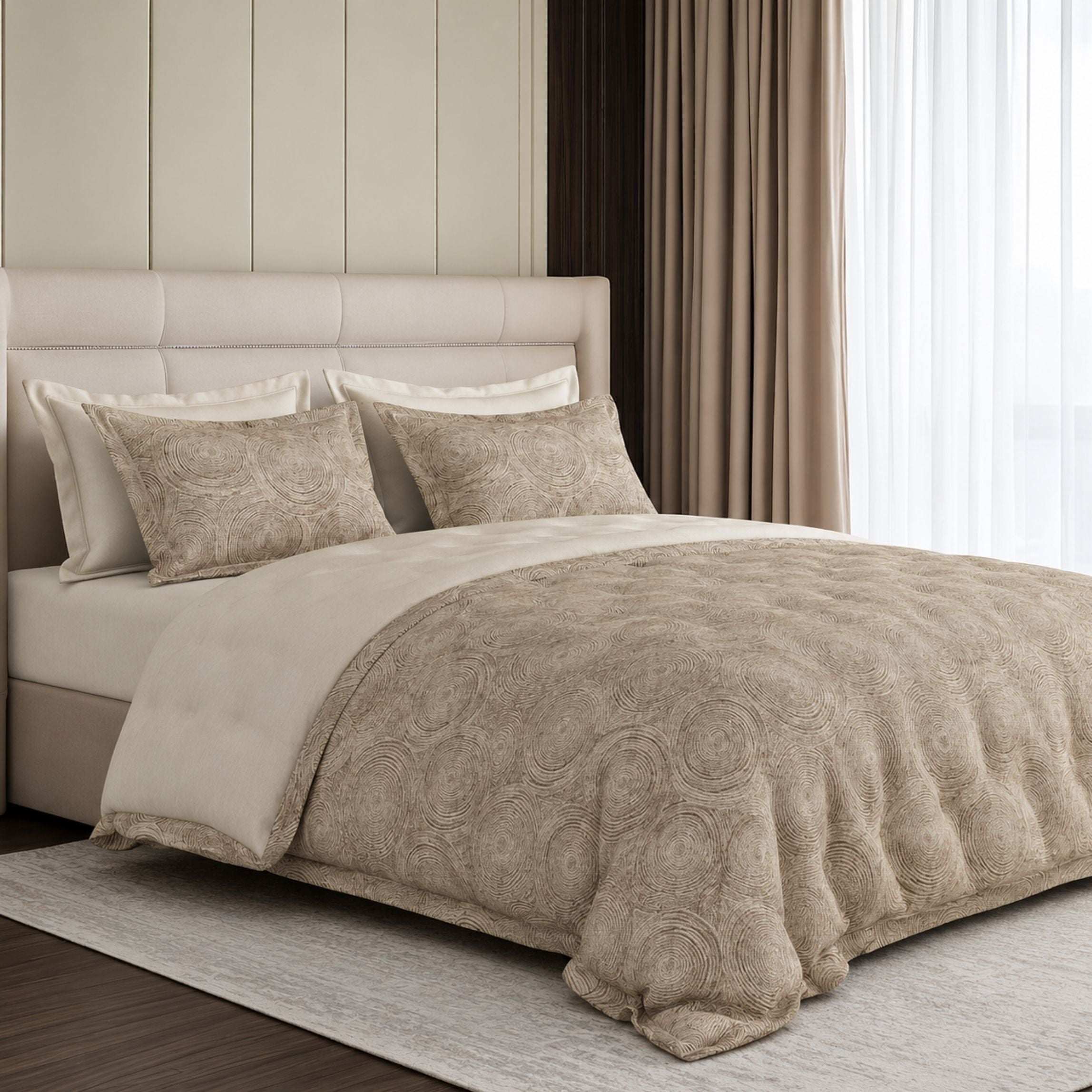 Sansaar by D’Decor Orbit Textured Jacquard Comforter Set 1 Pc