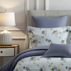 Linsdon Home House of Whites Serene Sprig | Emerald Green Digitally Printed 100% Cotton King Bedsheet Set