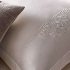 D'Decor Celestia Taupe Luxury Bedding Set | Premium Chenille Bed Cover & Embroidered 210 TC Cotton Bedsheet | Oralis CE02 Taupe