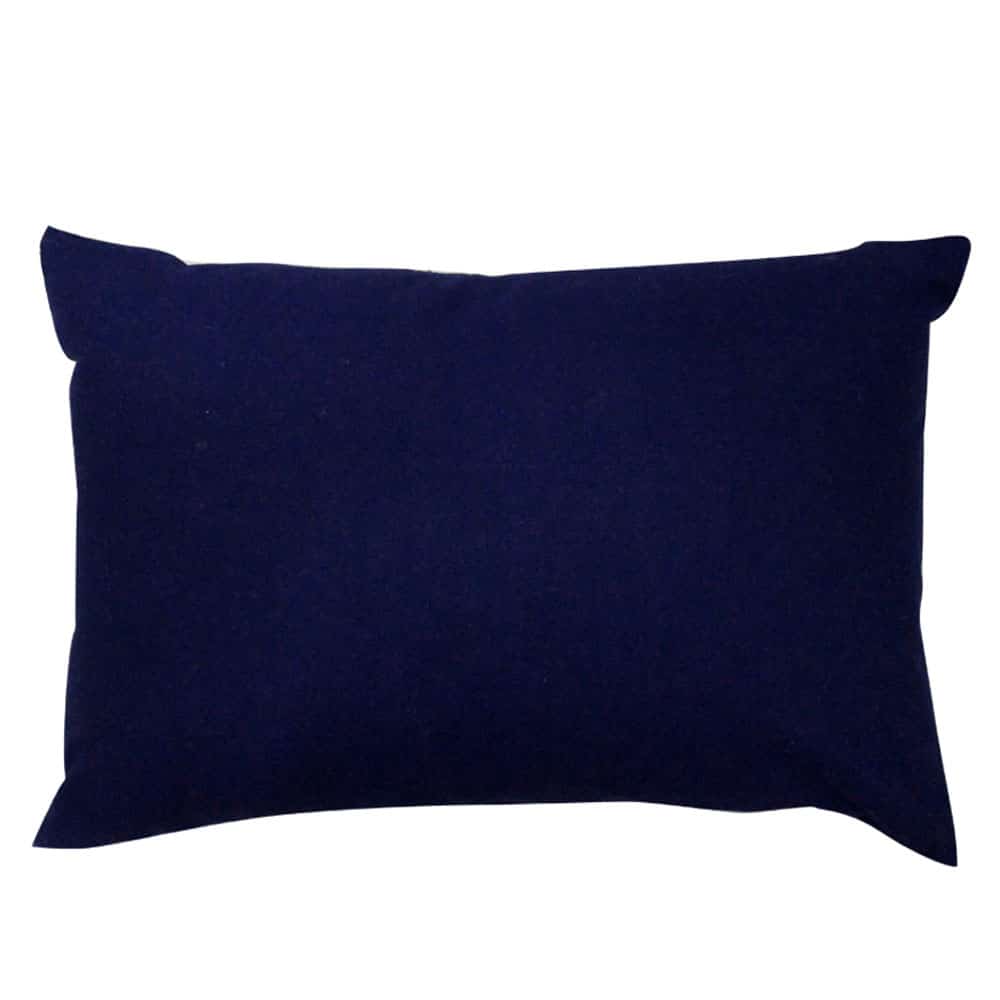 Sadyaska Hand Embroidered Indigo Pillow Cover Denim Hand Block Print Pillow Cases 12" X 18"… 1 Pcs Cushion