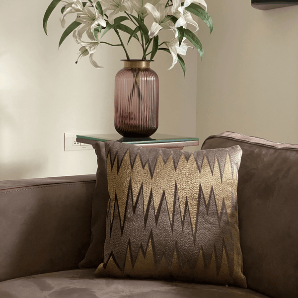 Sadyaska Decorative Ditsy Mousse Velvet 16x16 1 Pcs Cushion Cover