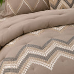 Sansaar by D’Decor Highland Geometric Embroidered Bed In A Bag 1 Pc