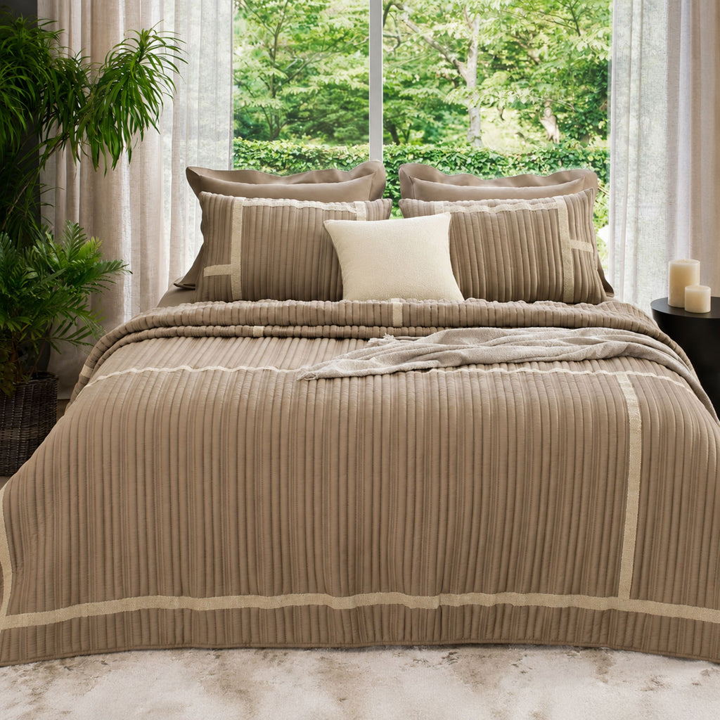 Sansaar by D’Decor Isla Quilted Bedspread In A Bag 1 Pc