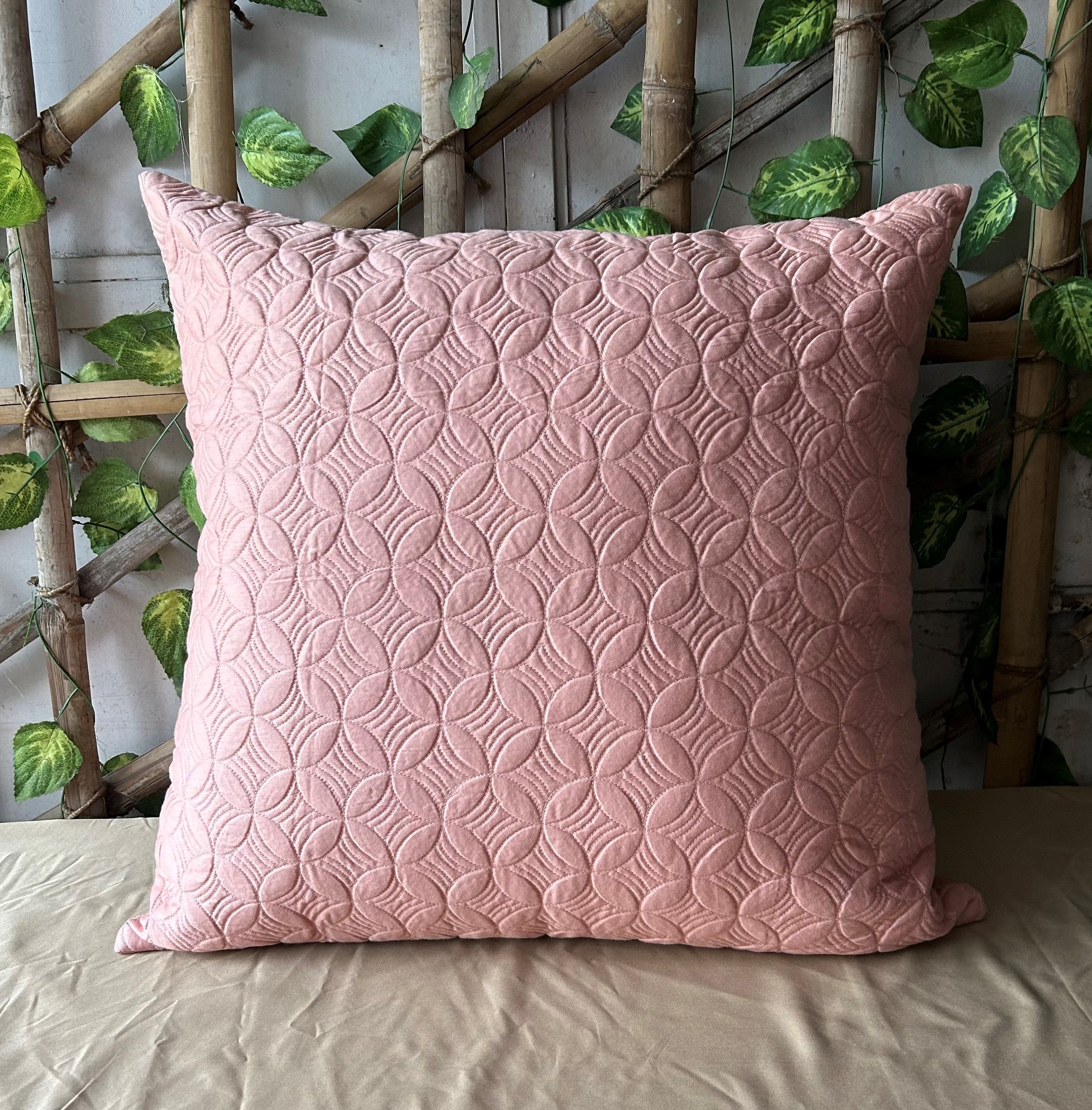 Sadyaska Coral Quilted Reversible Cotton 1 Pcs Euro Sham