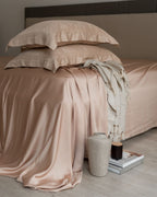Sadyaska Peach Cream Pleated Bamboo Set 1 Pcs Bedsheet