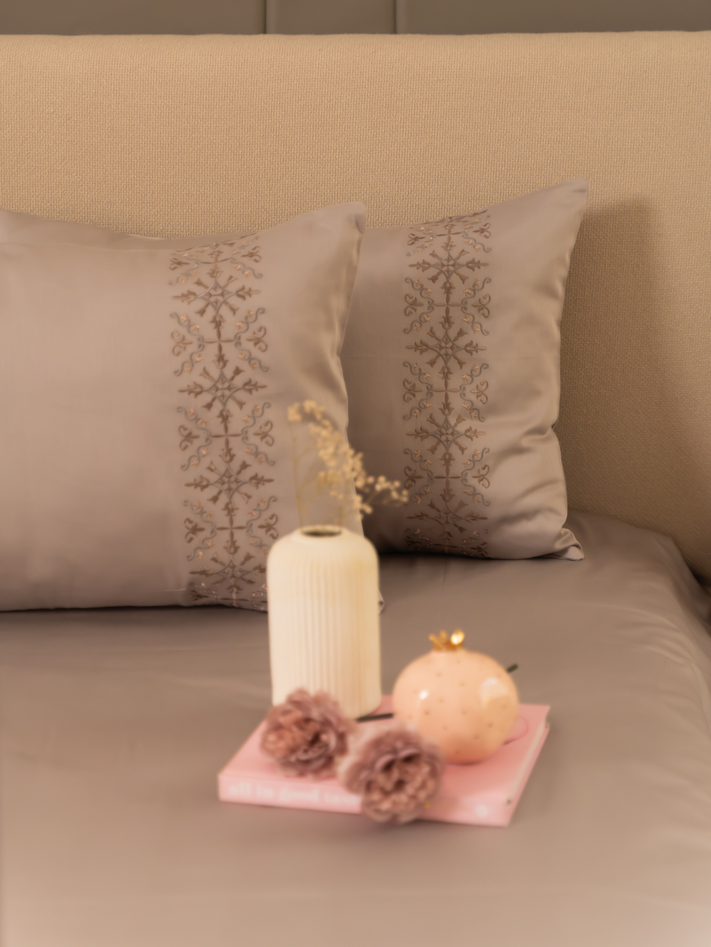 Sadyaska Luna Silver Dark Grey Dreams 1 Pcs Duvet Cover Set