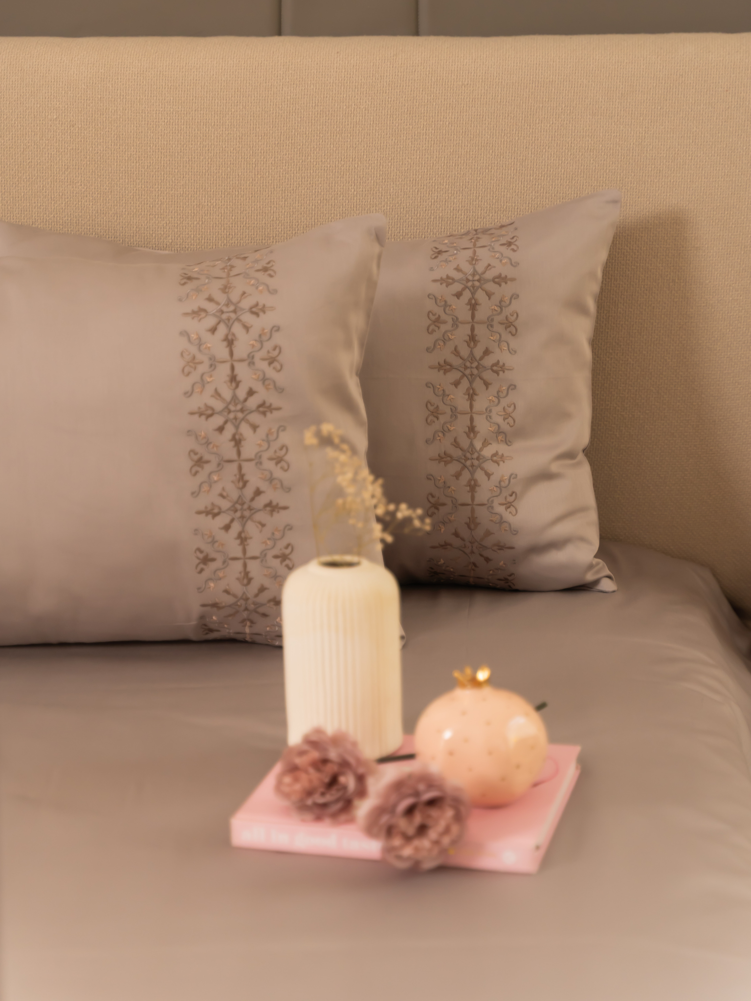 Sadyaska Luna Silver Dark Grey Dreams 1 Pcs Duvet Cover Set