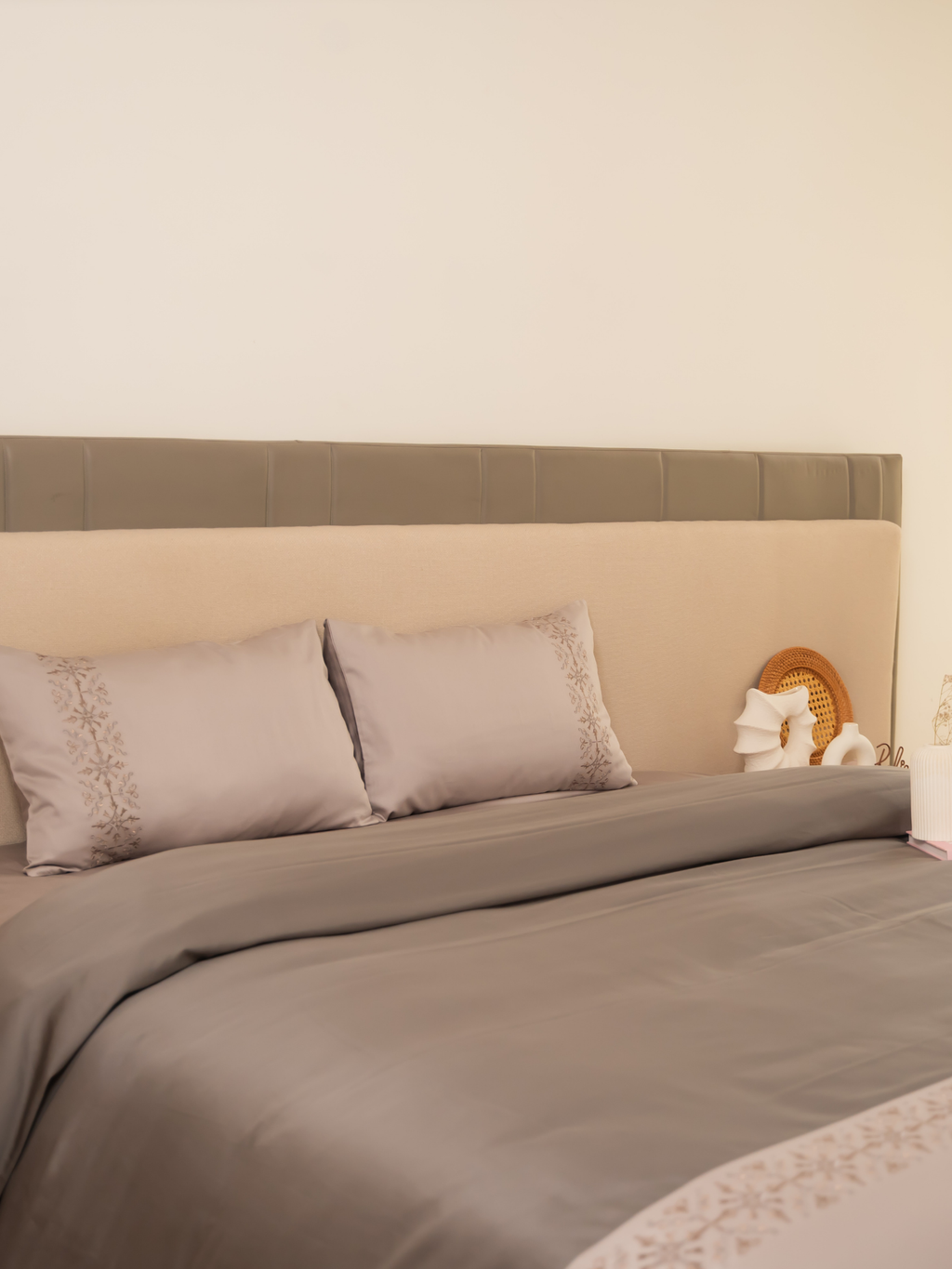 Sadyaska Luna Silver Dark Grey Dreams 1 Pcs Duvet Cover Set