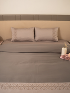 Sadyaska Luna Silver Dark Grey Dreams 1 Pcs Duvet Cover Set