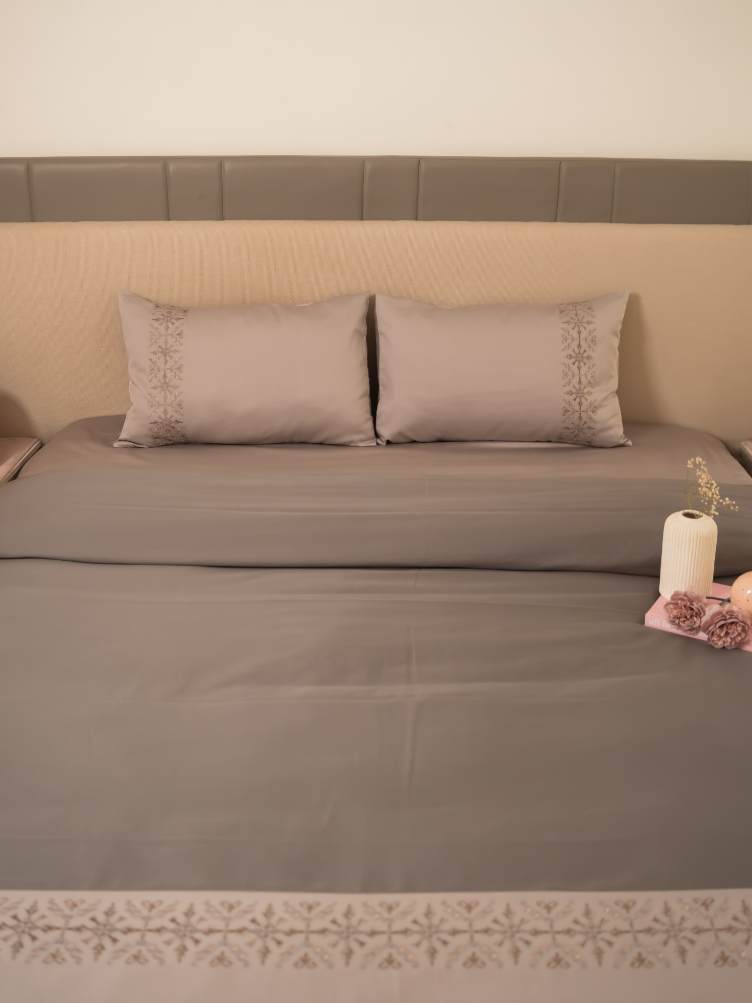 Sadyaska Luna Silver Dark Grey Dreams 1 Pcs Duvet Cover Set