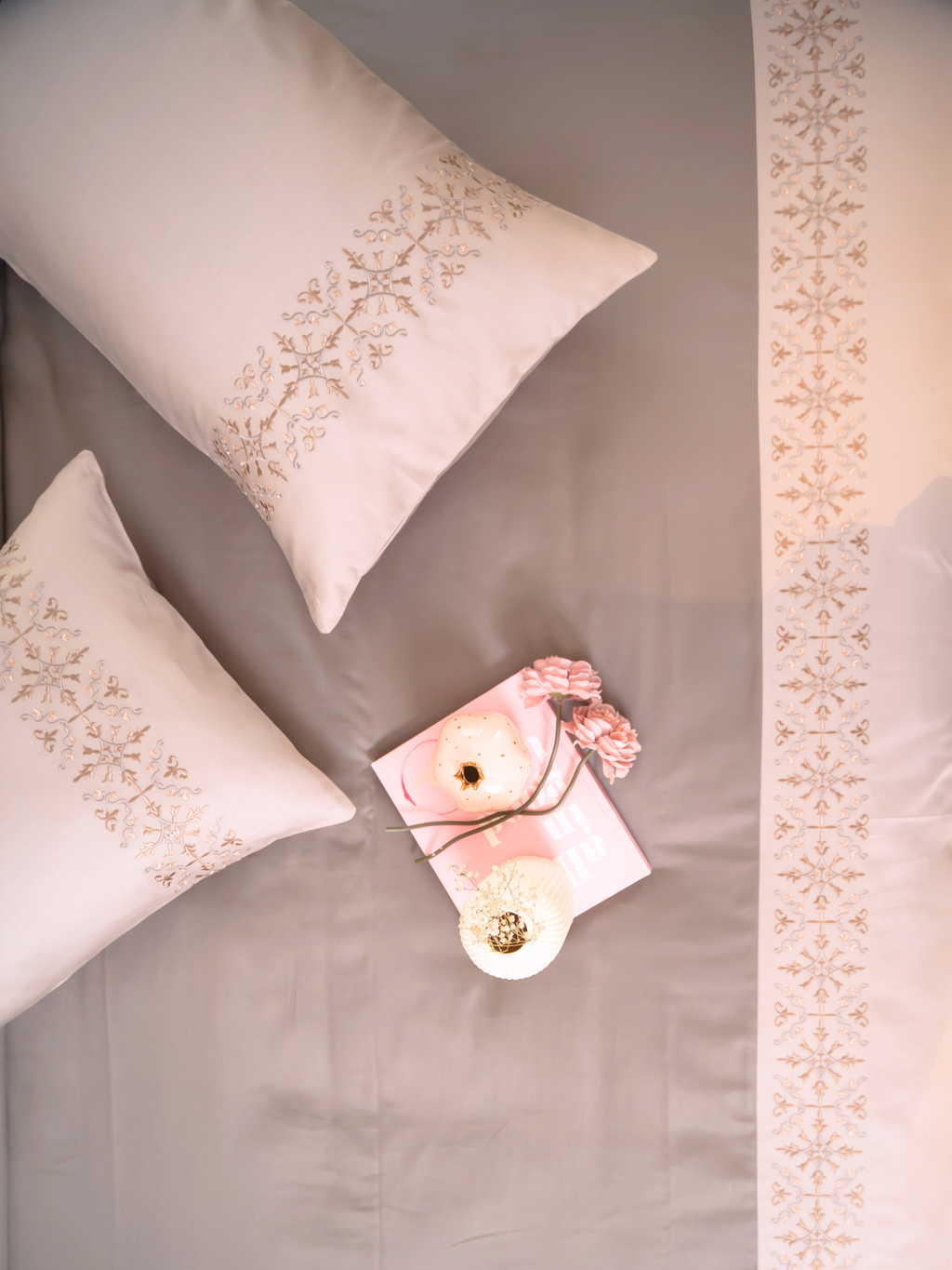Sadyaska Luna Silver Dark Grey Dreams 1 Pcs Duvet Cover Set