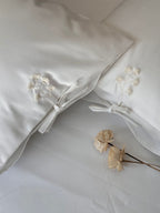 Sadyaska 1000TC Botanique Snow White Egyptian Cotton Set 1 Pcs Bedsheet