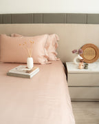 Sadyaska Blush Tencel Set with Lace 1 Pcs Bedsheet