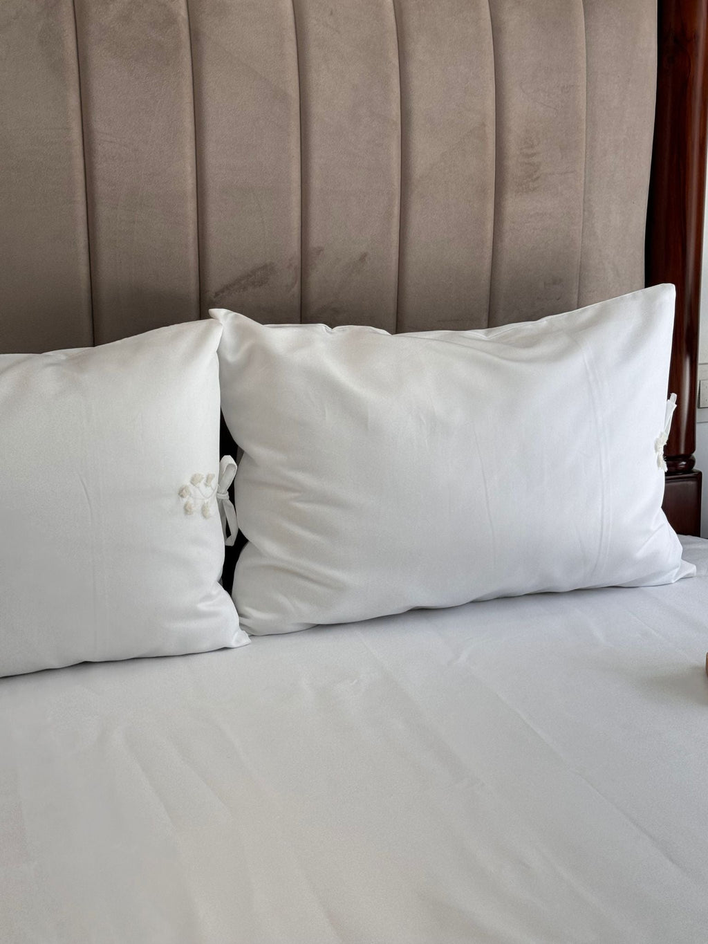 Sadyaska 1000TC Botanique Snow White Egyptian Cotton Set 1 Pcs Bedsheet