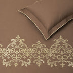 Sansaar by DDdecor Large Bedsheet Set with 2 Pillow Covers - Coronet - Pine Cone - Embroidered - 1 Pc
