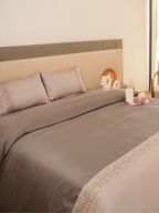 Sadyaska Luna Silver Dark Grey Dreams 1 Pcs Duvet Cover Set