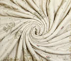 Spaces Shubha Papier Mâché Star White Traditional 3-dimensional Art 300TC Cotton Super King Bed Sheet Set | 1085771 Star White