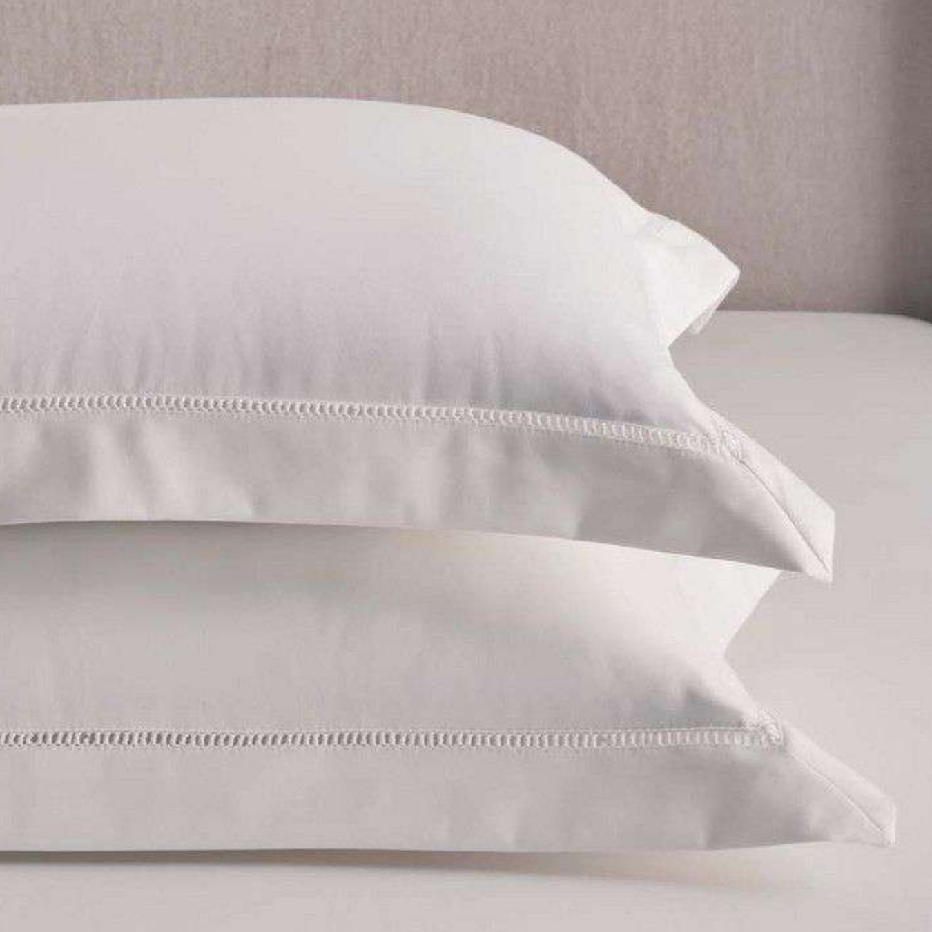 D'Decor Pearl Ivora Lucent White Super Premium 5-Piece Bedsheet Set | 1000 TC Cotton Sateen with Elegant Embroidery | PE01 Lucent White