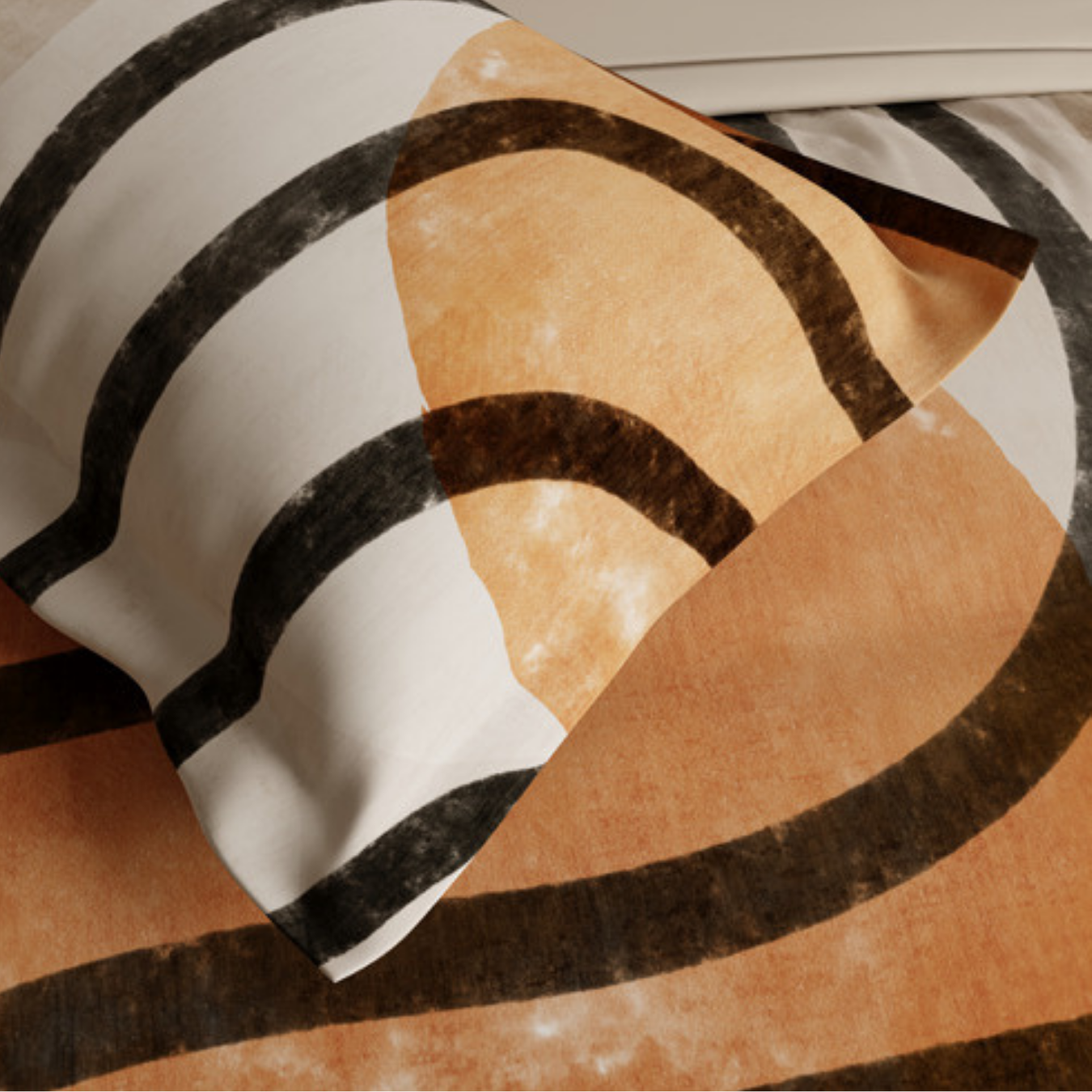 D'Decor African Vibes Primo Topaz Abstract Digitally Printed 5-Piece Double Bedsheet Set | AV01 Topaz