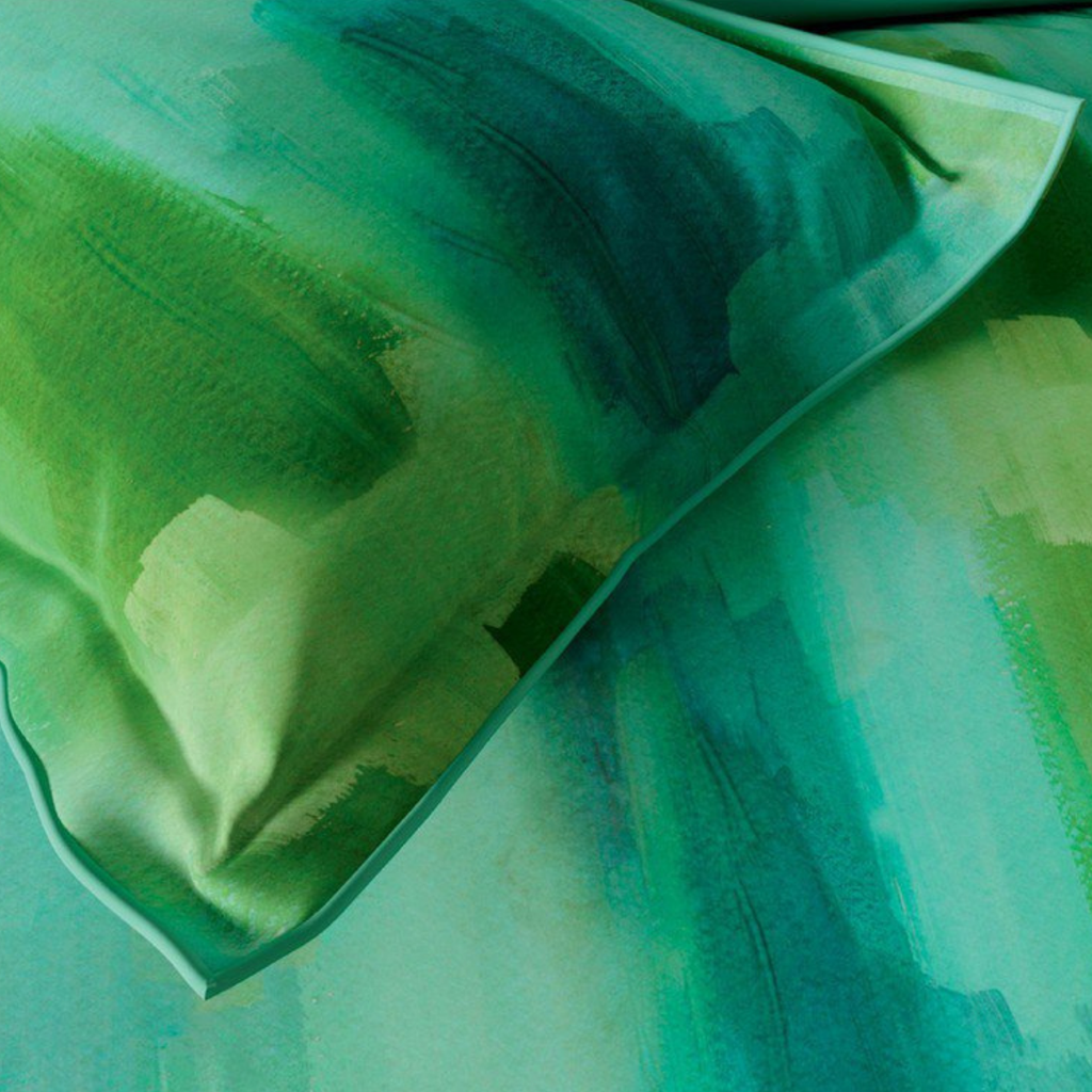 D'Decor Mirage Reverie Blue Turquoise Abstract Digitally Printed 3-Piece Double Bedsheet Set | MS05 Reverie Blue Turquoise