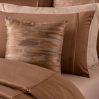 D'Decor Nazraana Ivy Tapioca Luxury 5-Piece Double Bedding Gift Set | Rich Velvet with Embroidered Abstract Art | NZ09 Tapioca