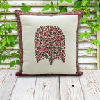 Sadyaska Floral Design Square Block Print Cotton 16"x16" Bedroom, Living Room, Patio s with Zippers… 1 Pcs Cushion Cover