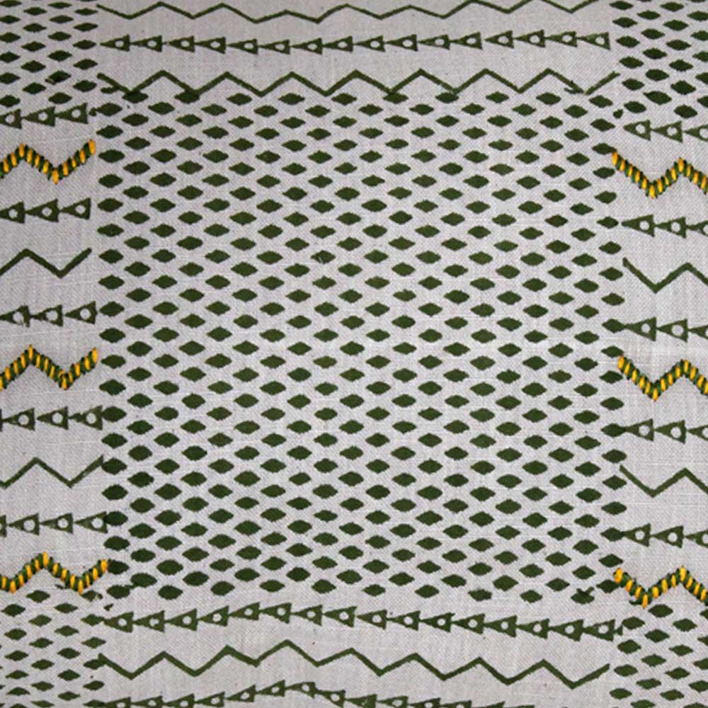Sadyaska Embroidered Handmade Cotton Single Ivory Color (16" X 16")… 1 Pcs Cushion Cover