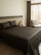 Sadyaska 1000TC Botanique Titanium Grey Egyptian Cotton Set 1 Pcs Bedsheet