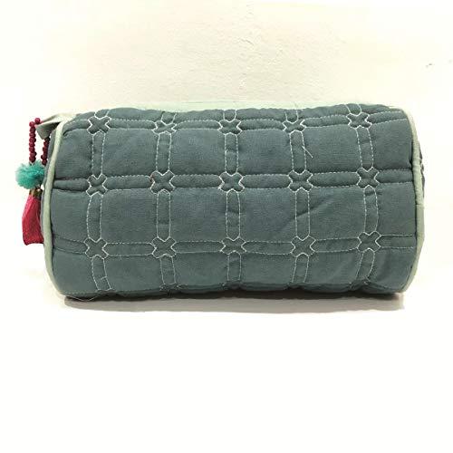 Sadyaska Teal Cotton ed Wedding Jewelry Pouch / Cosmetic / Make Up Case Multifunction Storage 1 Pcs Quilt