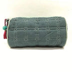 Sadyaska Teal Cotton ed Wedding Jewelry Pouch / Cosmetic / Make Up Case Multifunction Storage 1 Pcs Quilt