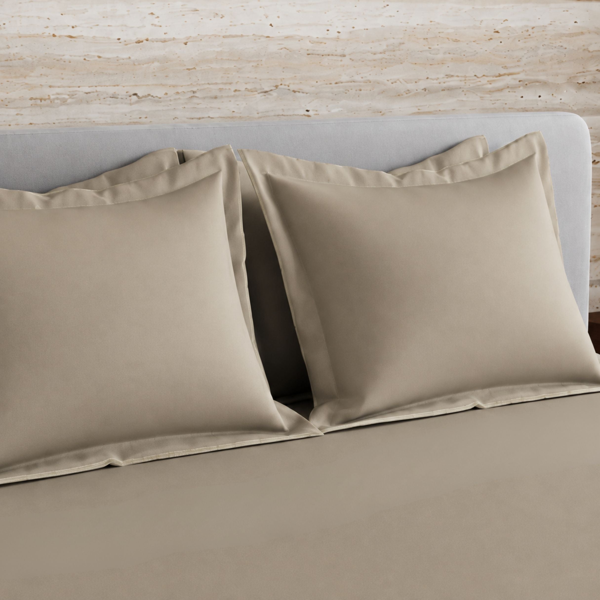 Sansaar by DDdecor Large Bedsheet Set with 2 Pillow Covers - Deco - Metallic Grey - Embroidered - 1 Pc