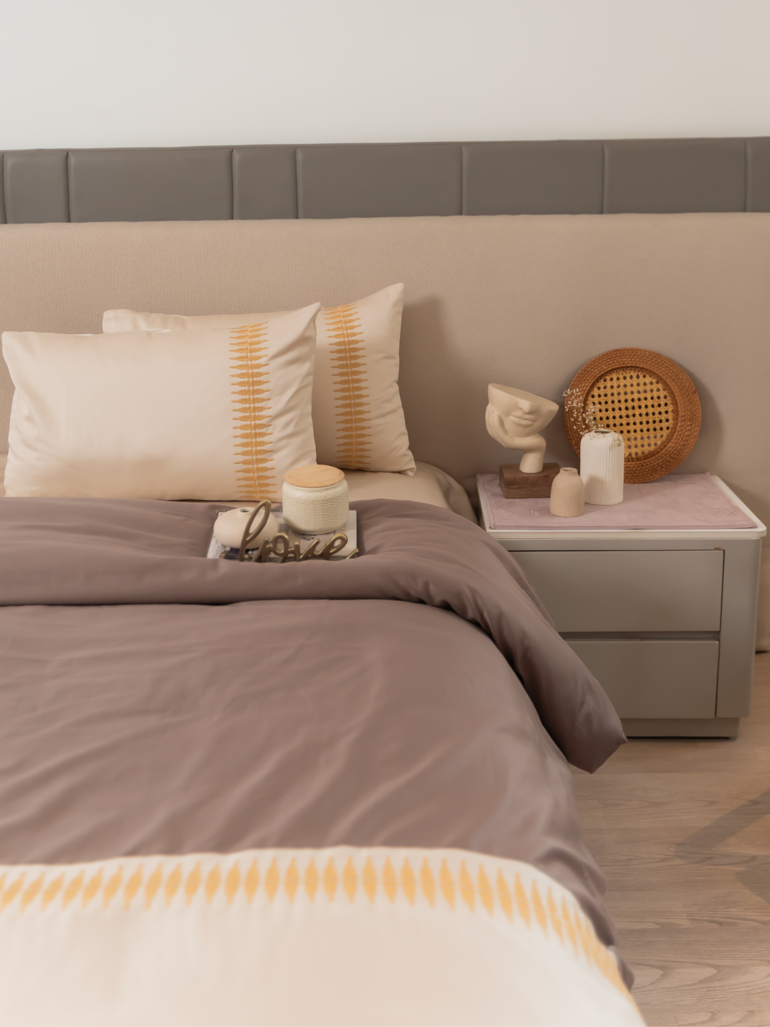 Sadyaska Stella Oats Beige Taupe Dreams 1 Pcs Duvet Cover